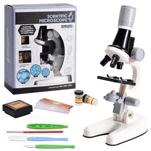 Beginners LED -Microscope kit - 100X-400x-1200X