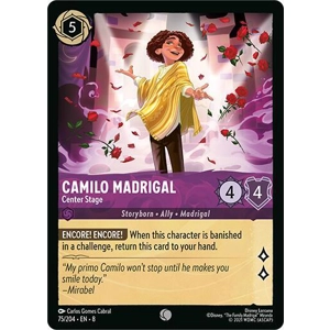 Camilo Madrigal, Center Stage