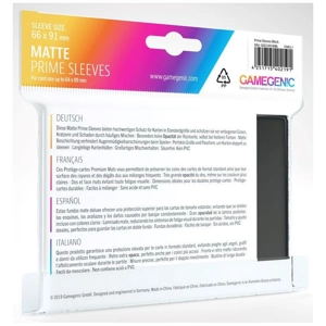 Gamegenic Matte Prime Card Sleeves Black (66mm x 91mm) (100 Sleeves Per Pack)