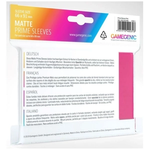 Gamegenic Matte Prime Card Sleeves Pink (66mm x 91mm) (100 Sleeves Per Pack)