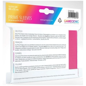 Gamegenic Prime Card Sleeves Pink (66mm x 91mm) (100 Sleeves Per Pack)