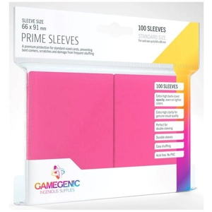 Gamegenic Prime Card Sleeves Pink (66mm x 91mm) (100 Sleeves Per Pack)
