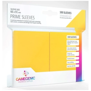 Gamegenic Prime Card Sleeves Yellow (66mm x 91mm) (100 Sleeves Per Pack)