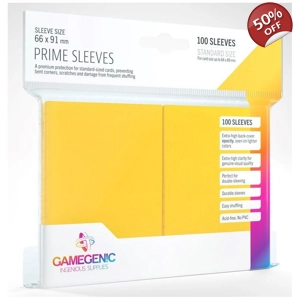 Gamegenic Prime Card Sleeves Yellow (66mm x 91mm) (100 Sleeves Per Pack)