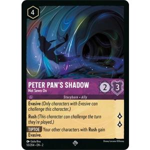 Peter Pan's Shadow, Not Sewn On