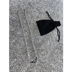Silver Prada necklace