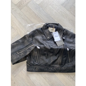Stradivarius cropped leather jacket