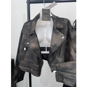 Stradivarius vintage real leather jacket