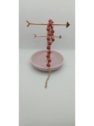 Red spiral effect bracelet