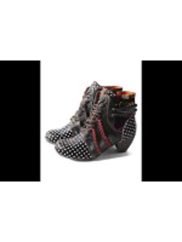 Ladies black studded boot