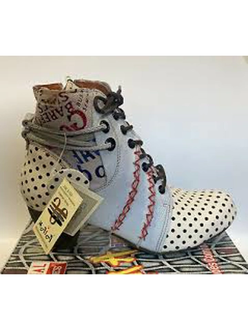 Ladies trendy light blue boot