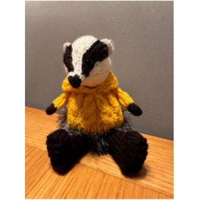 KP3 - Badger In Aran Jumper Chocolate Orange Cover