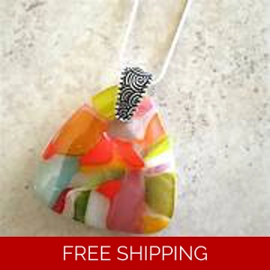 Buy 1 Warm Fused Glass Pendant
