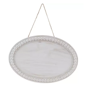 Distressed Beaded Oval