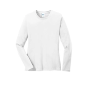 Women's CVC Long Sleeve Scoop Neck Tee