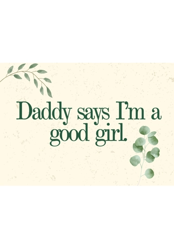 I'm a good girl/boy