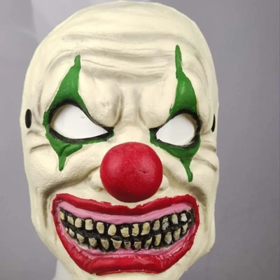 2pcs Halloween horror demon mask, adult horror clown role-playing prop, demon flame zombie mask, Hal