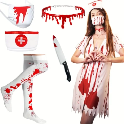 1 Set Unique Day of the Dead Women's Costume - Includes Tie-On Bustle, Mexican Style Flower Headband