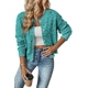 Aruba Blue Confetti Knit Cropped Cardigan