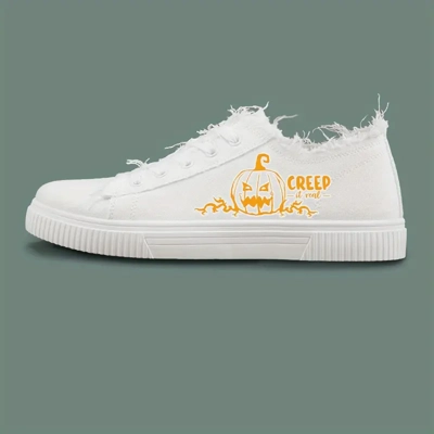 Halloween Shoe Black Solid With Pumpkin