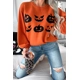 Orange Halloween Pumpkin Jack-O-Lantern Sweater