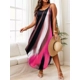 Plus Size Colorblock Spaghetti Strap Sleeveless ..