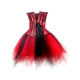 Sequin Corset And Tutu Skirt Set, Cute PU Leathe..