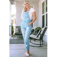 Sky Blue Constructed Bib Pocket D..