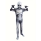 Spooky Boys Skull Print Zip-Up Suit with Adjusta..