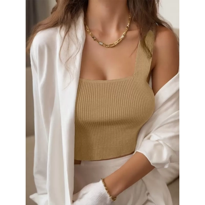 Square Neck Woolen Tank
