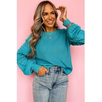 Turquoise Ruffled Eyelet Bubble S..