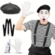 Vintage French Mime Artist Costume Set For Men