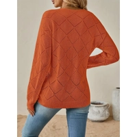 V Neck Elegant Long Sleeve Knit S..