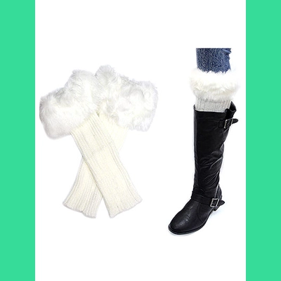 Faux Fur Knited Leg Warmer