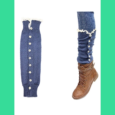 Vintage Design Leg Warmer Button Down Lo (IW0021-M) Vintage Design Leg Warmer Button Down Lo - Whol