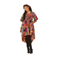 Ankara Print Hi-Low Stretch Dress - ONE SIZE