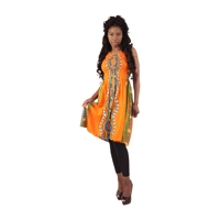 Dashiki Print Summer Midi Stretch-top Dress - ONE SIZE