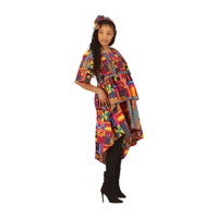 Ankara Print Hi-Low Stretch Dress - ONE SIZE