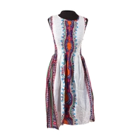 Dashiki Print Summer Midi Stretch-top Dress - ONE SIZE