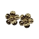 Stud earrings with flowers and metal pearls INAG..