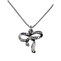 Necklace with thin chain and bow ..