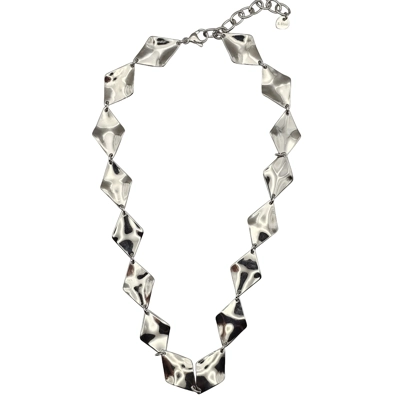 Hand-forged necklace with rhomboid elements INAGLAM