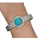 Bracelet with embossed design and turquoise ston..
