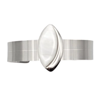 Wide bracelet with oval design an..