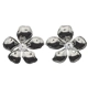 Stud earrings with flowers and zirconia INAGLAM