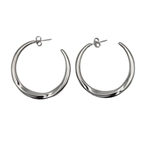 Stud earrings with twisted open r..