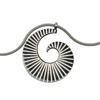Necklace with spiral ri..