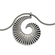 Necklace with spiral ribbed element INAGLAM