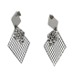 Stud earrings with hanging meshed rhombus INAGLAM