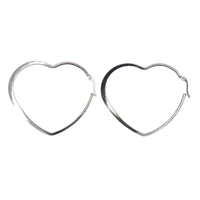 Stud earrings with heart rings INAGLAM